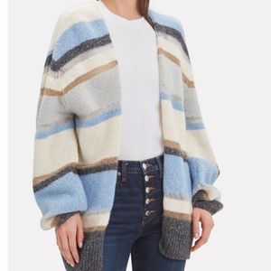 VERONICA BEARD ELIZABETH CARDIGAN WOOL ALPACA STRIPED NWOT